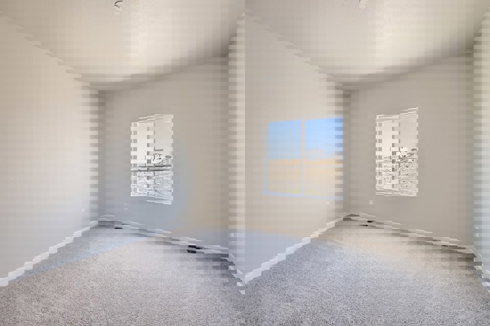 A room with a window.