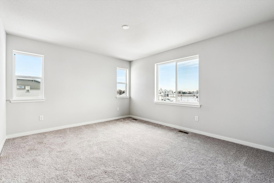 A room with windows.