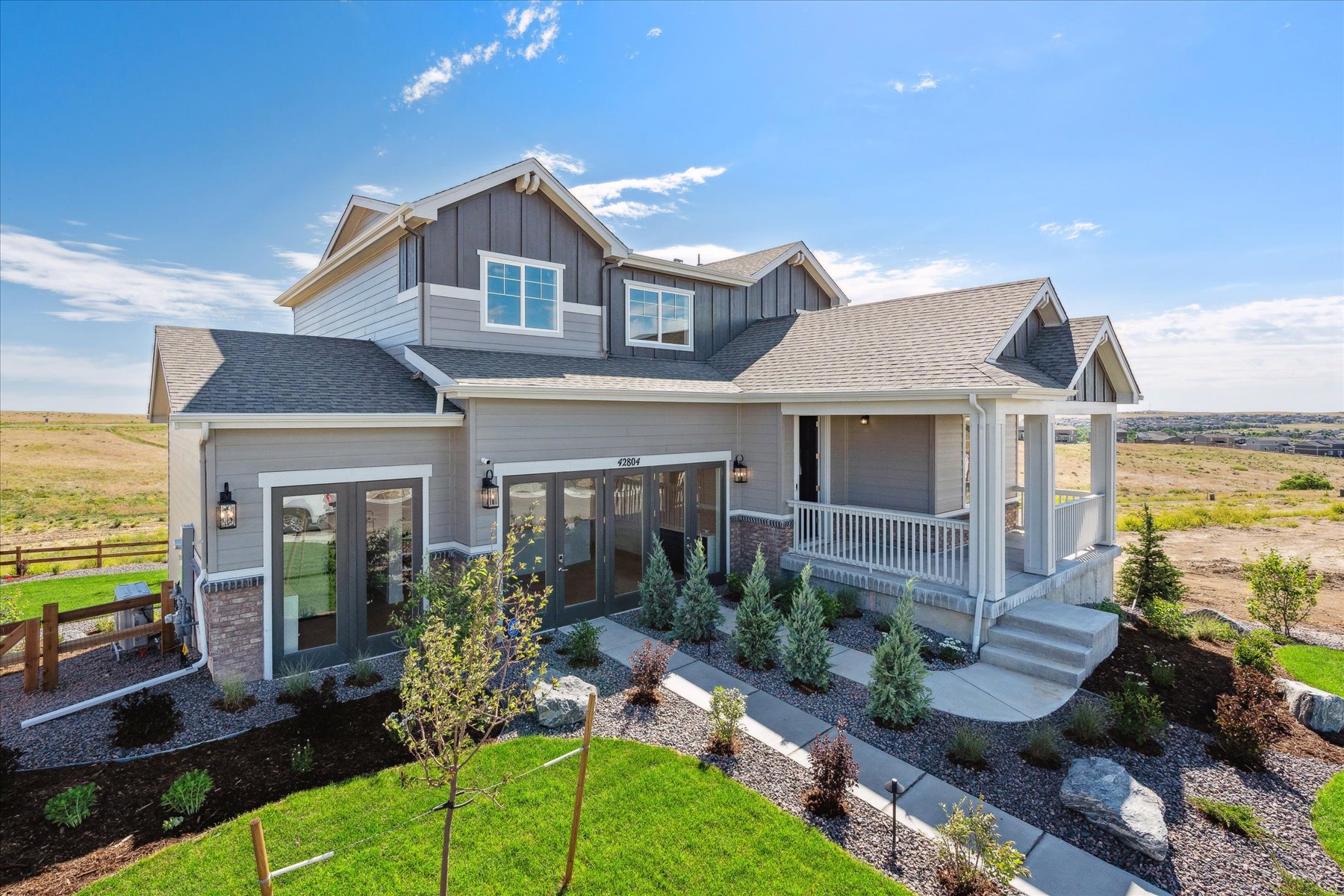 A house with a large yard.
