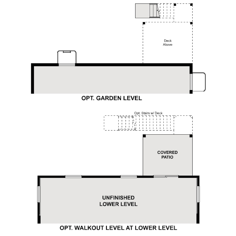 Diagram, engineering drawing. Marion Lower Level Options