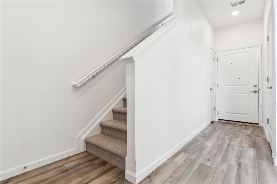 A staircase in a house.