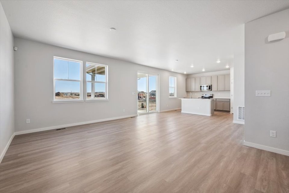 A large empty living room.