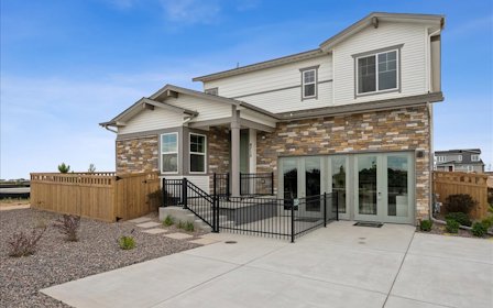 A house with a fence.