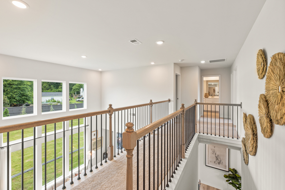 A staircase in a house.