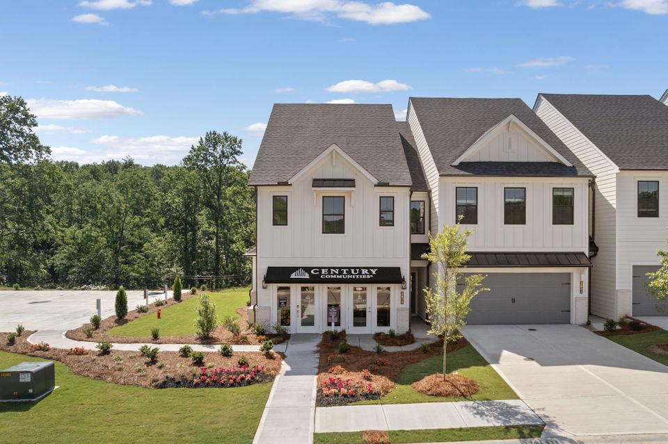 A building with a sign on it.