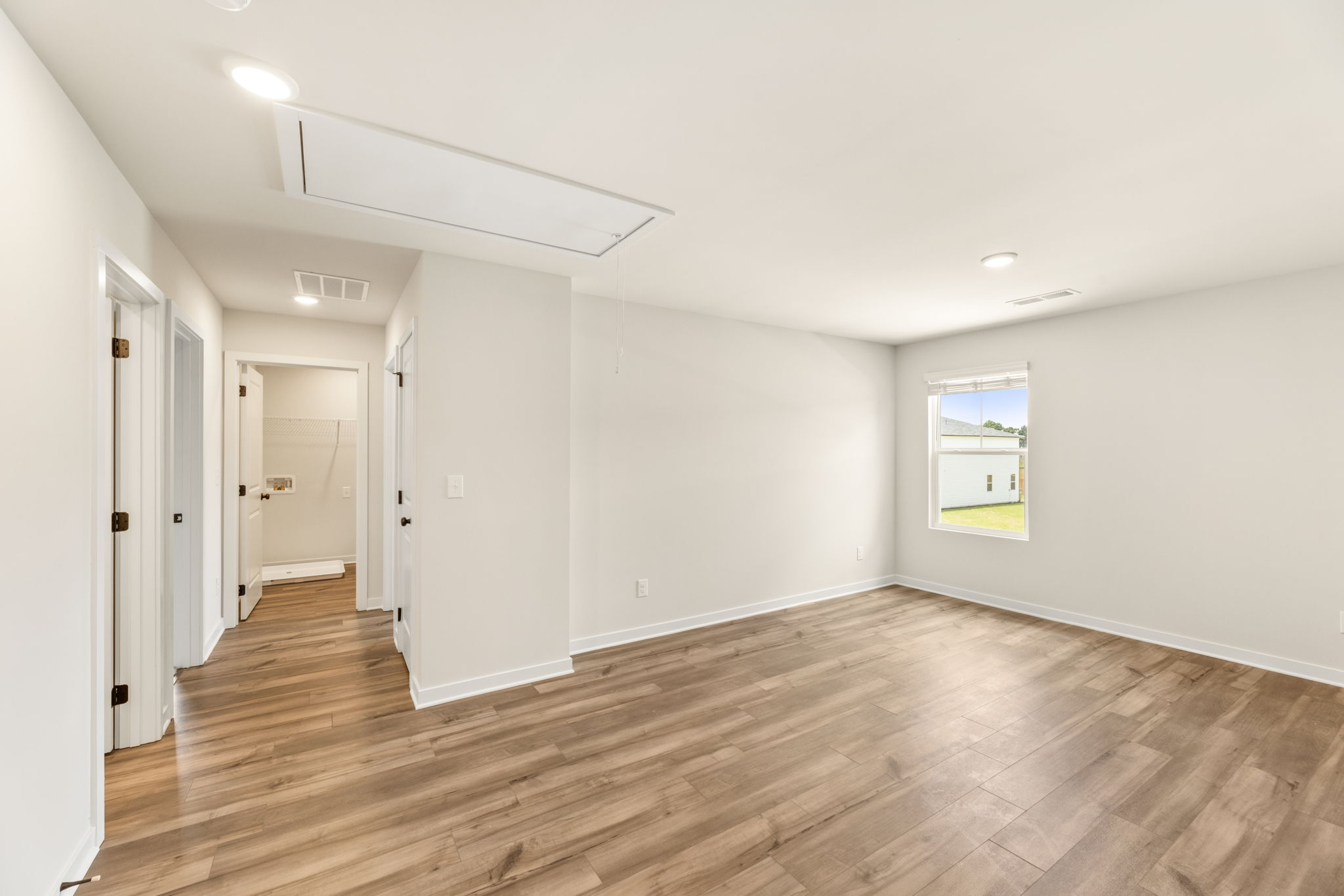 A room with white walls.