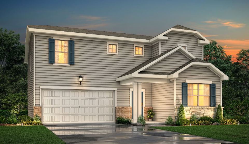 A house with a garage.