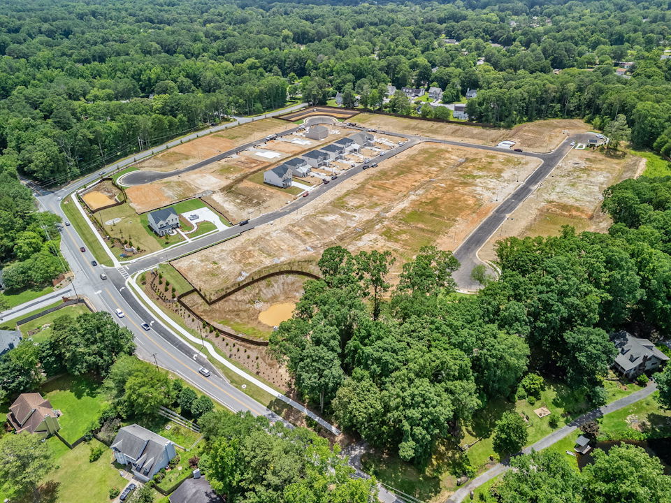 A high angle view of a road.