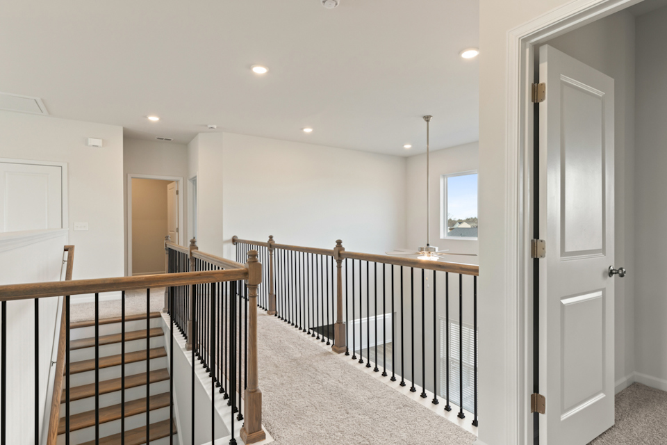 A staircase in a house.
