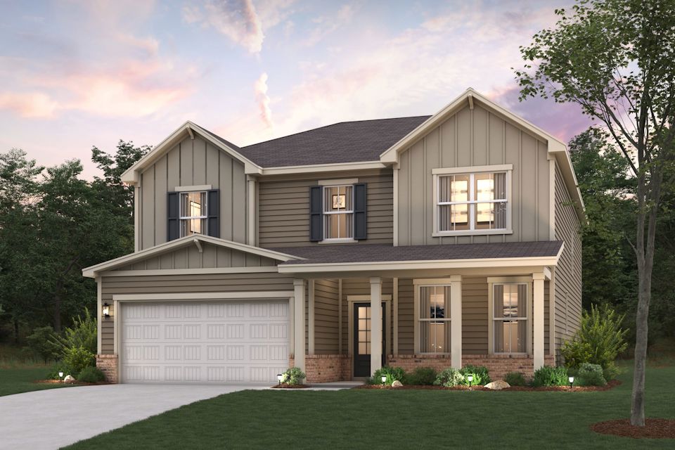 A house with a garage.