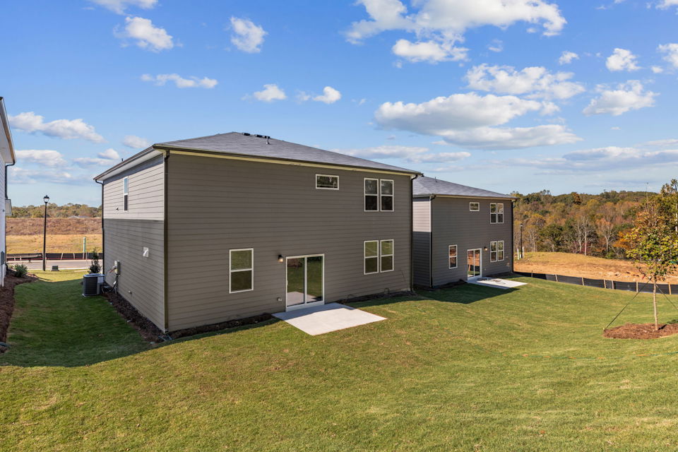 A house with a garage.