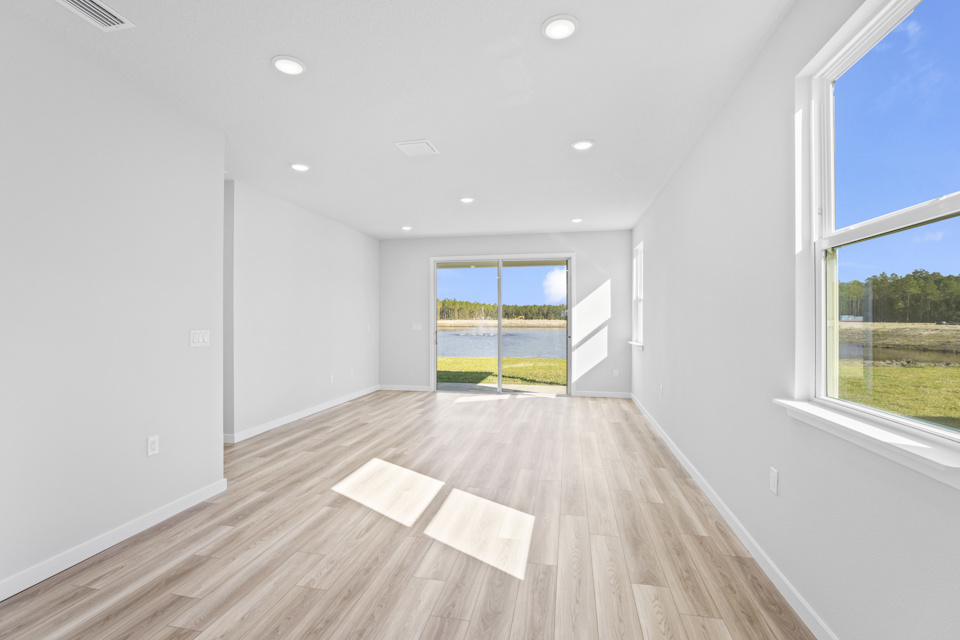 Lot 145 Living Area with View of Pond at Camden Woods in Kingsland