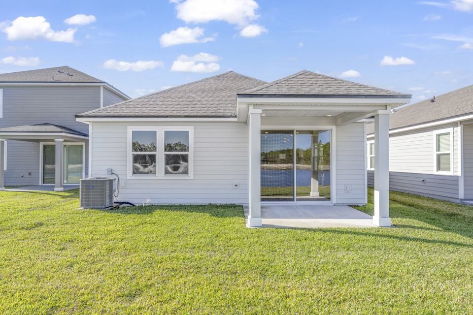 Lot 147 Rear Exterior with Covered Patio at Camden Woods in Kingsland