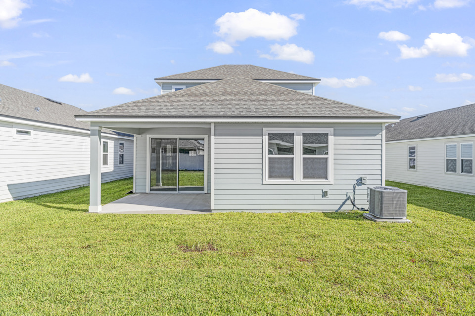 Lot 22 Rear Exterior with Covered Patio at Camden Woods in Kingsland