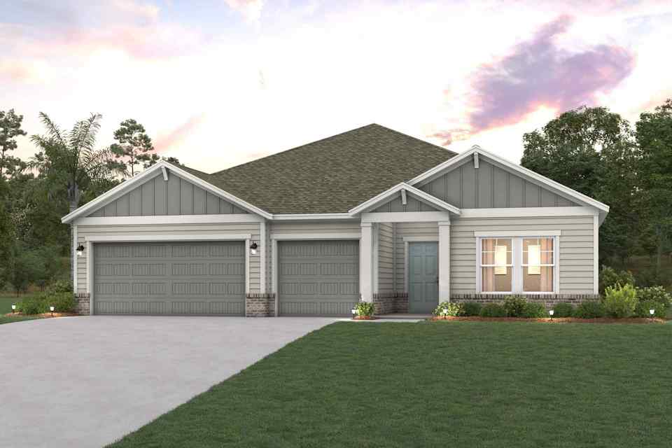 Kenai Floor Plan Exterior Elevation B22 at NorthShore in Kingsland, GA