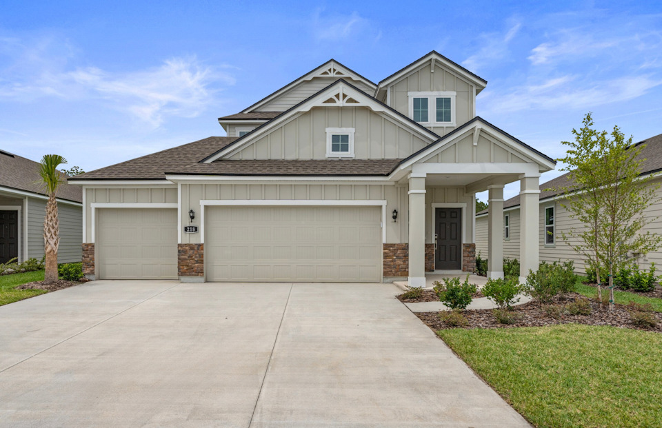 Amelia II Floorplan Lot 57 Exterior at Seminole Palms in Palm Coast
