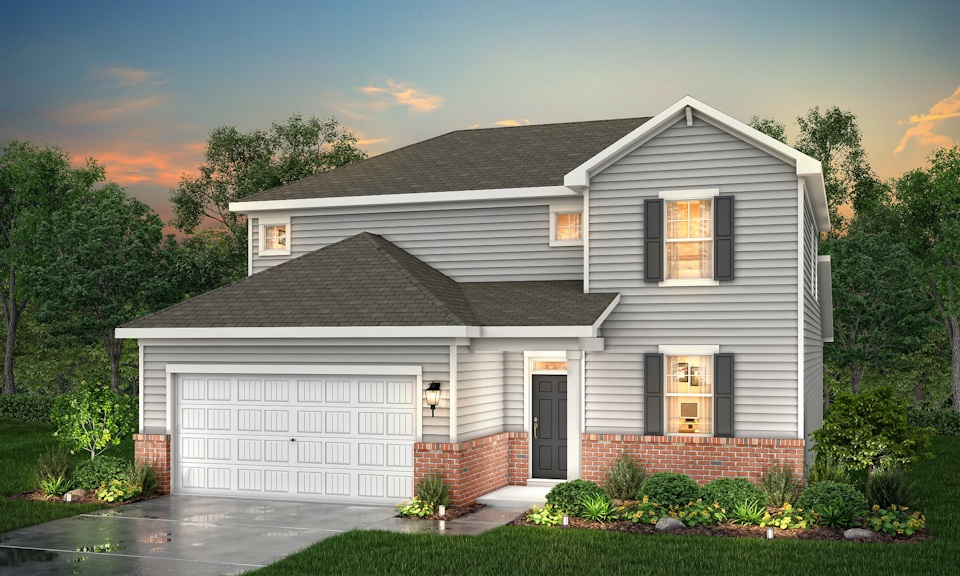 A house with a garage.