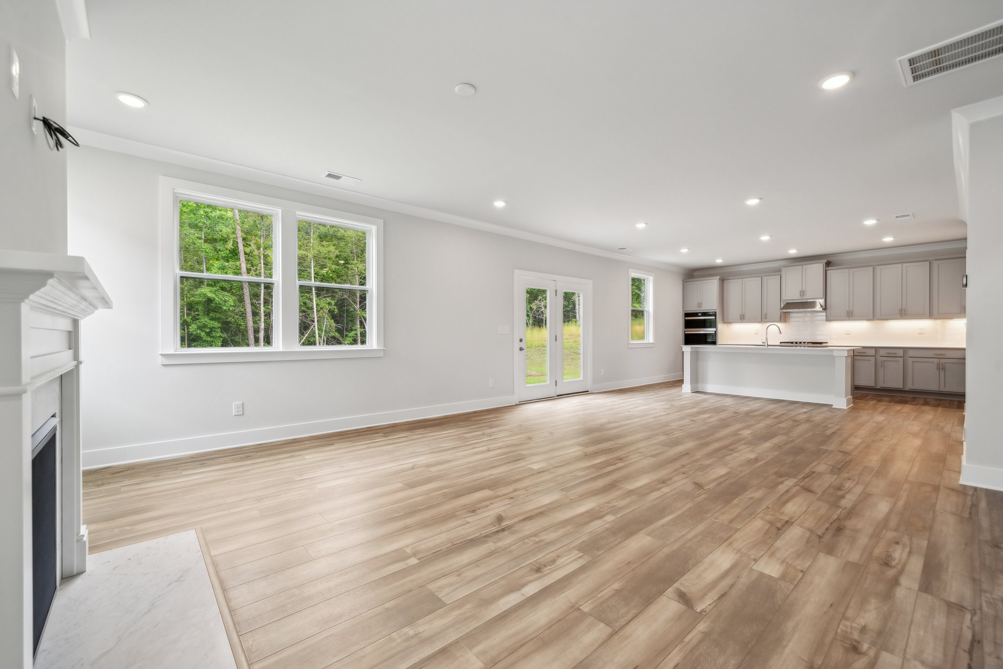 A large empty kitchen.