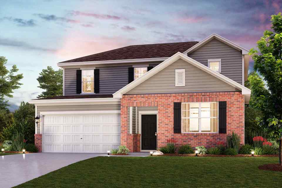 A house with a garage.