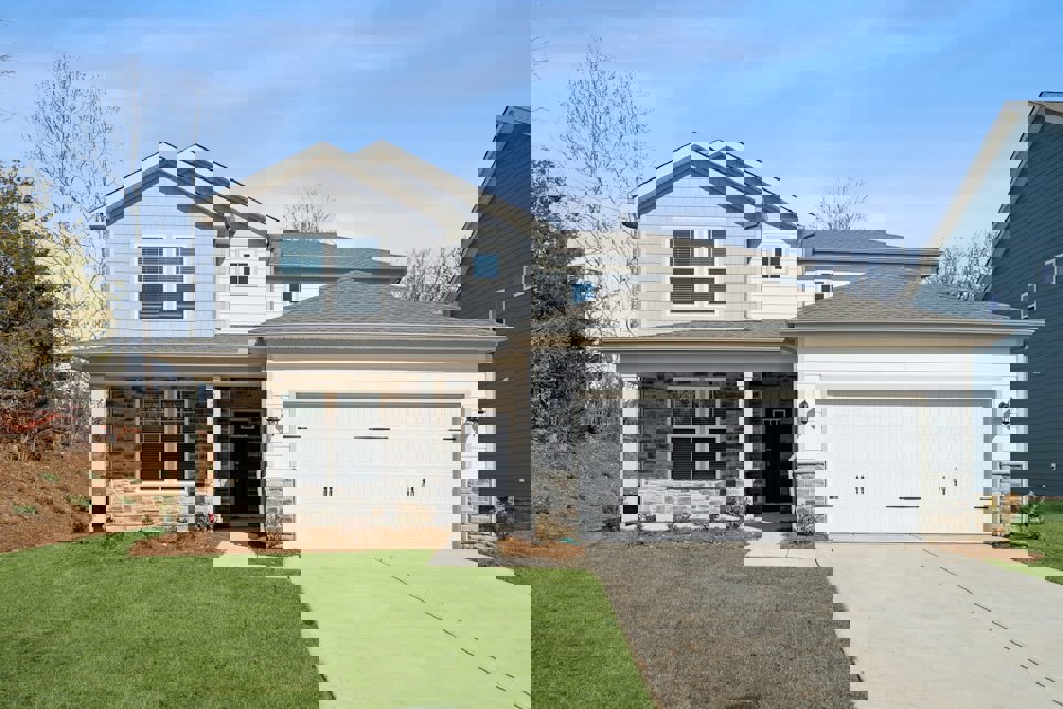 A house with a garage.