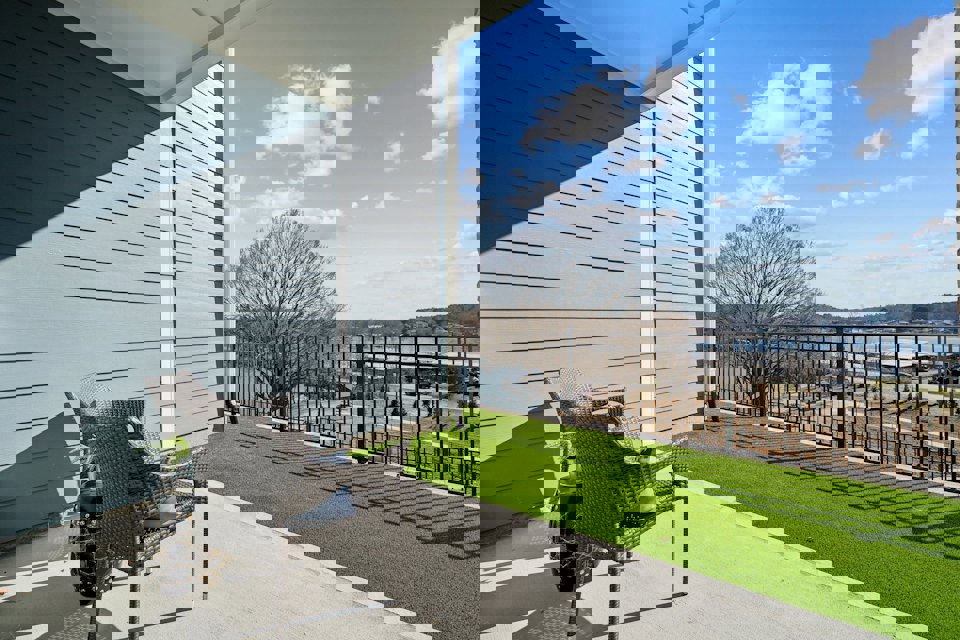 A bench sits unoccupied.