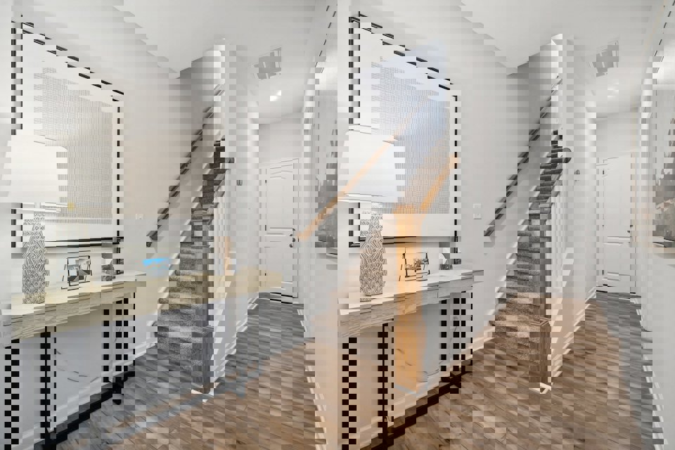 A staircase in a house.