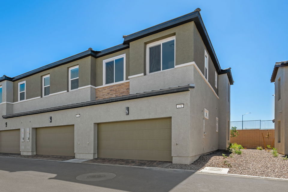 A building with garages.