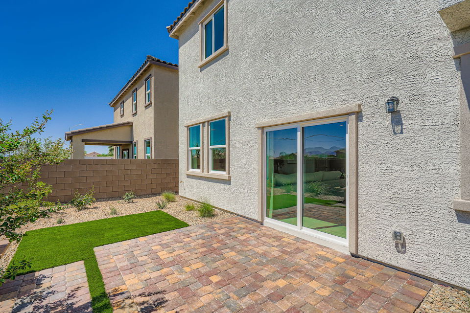 A building with a glass door.