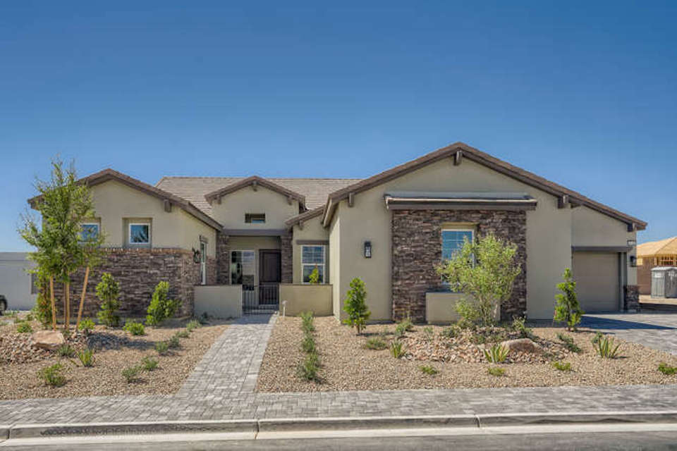 A house with a driveway.