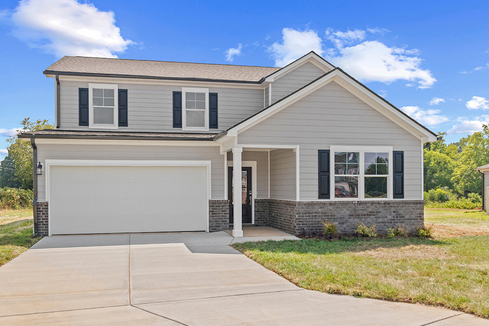 A house with a garage.