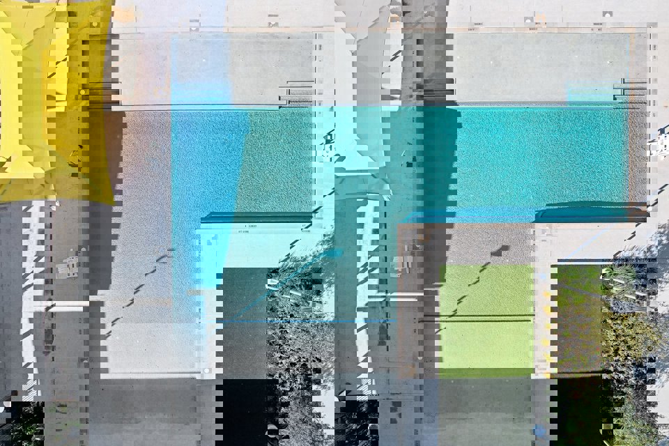 A building with a green roof.