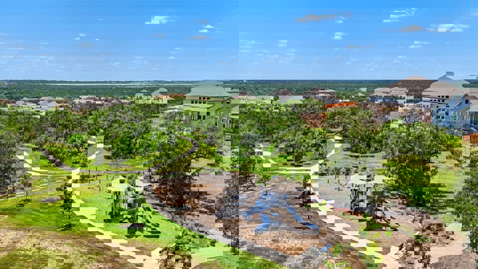 A playground in a neighborhood.