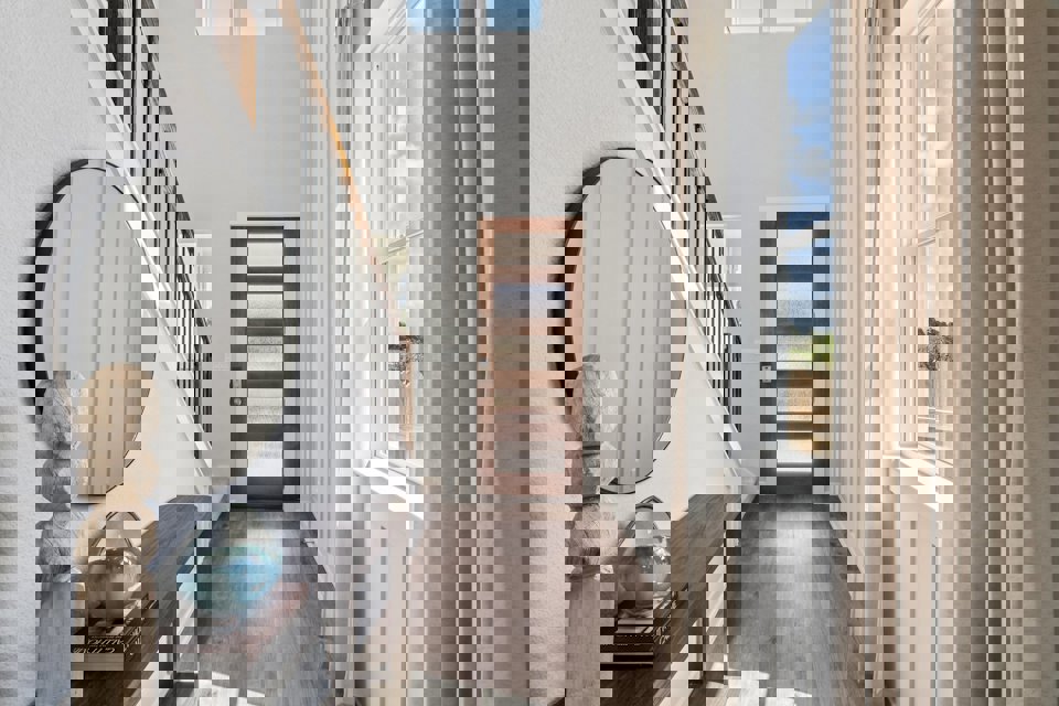 A staircase in a house.