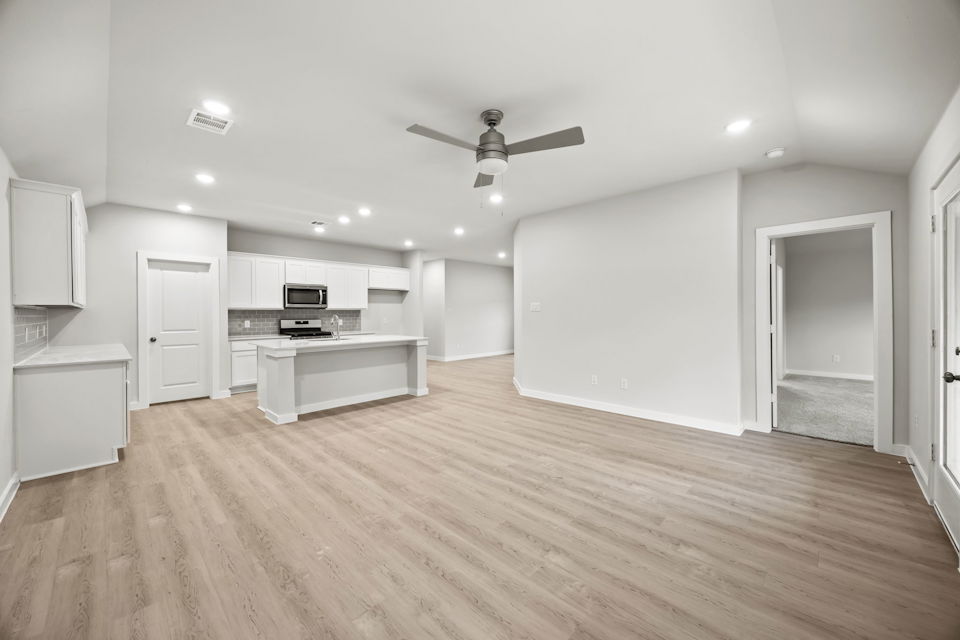 A large empty kitchen.