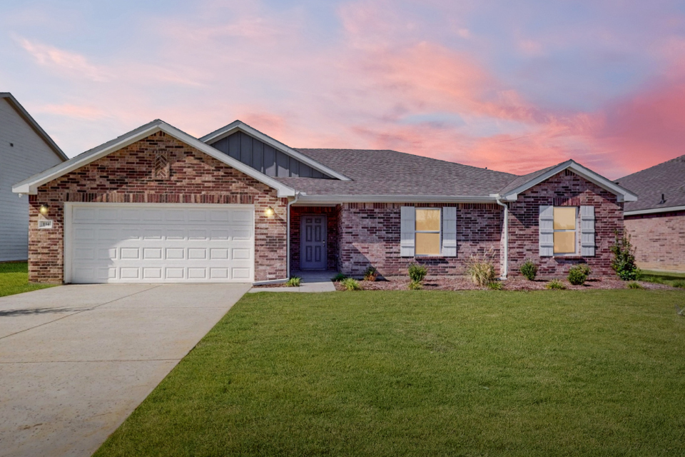 A house with a garage.