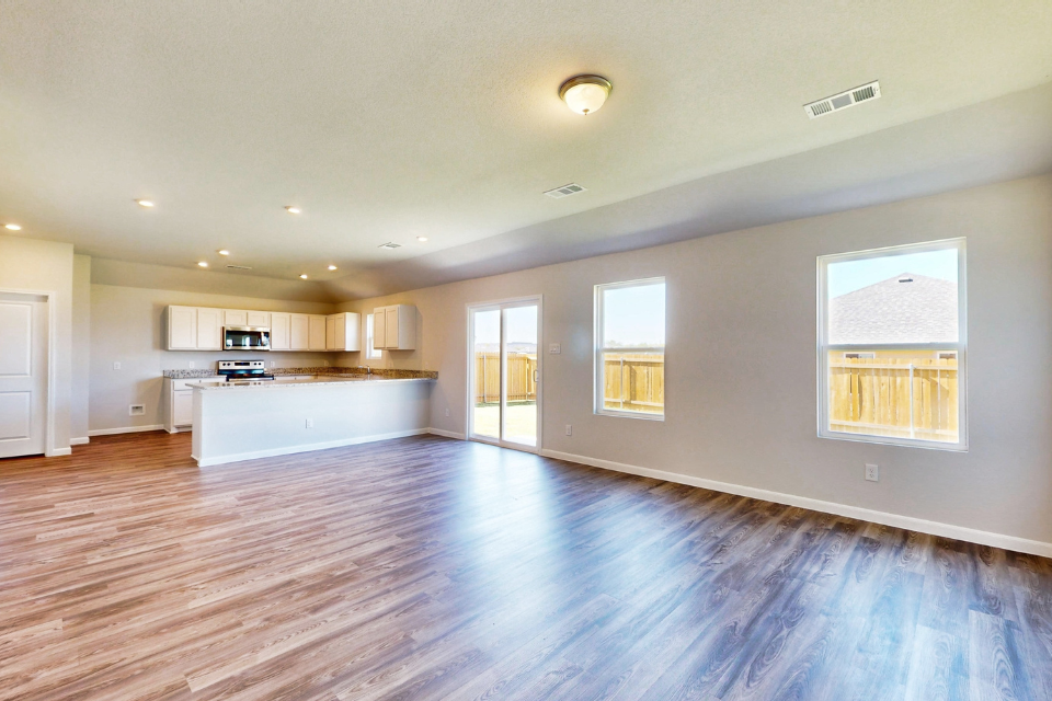 A large empty kitchen.