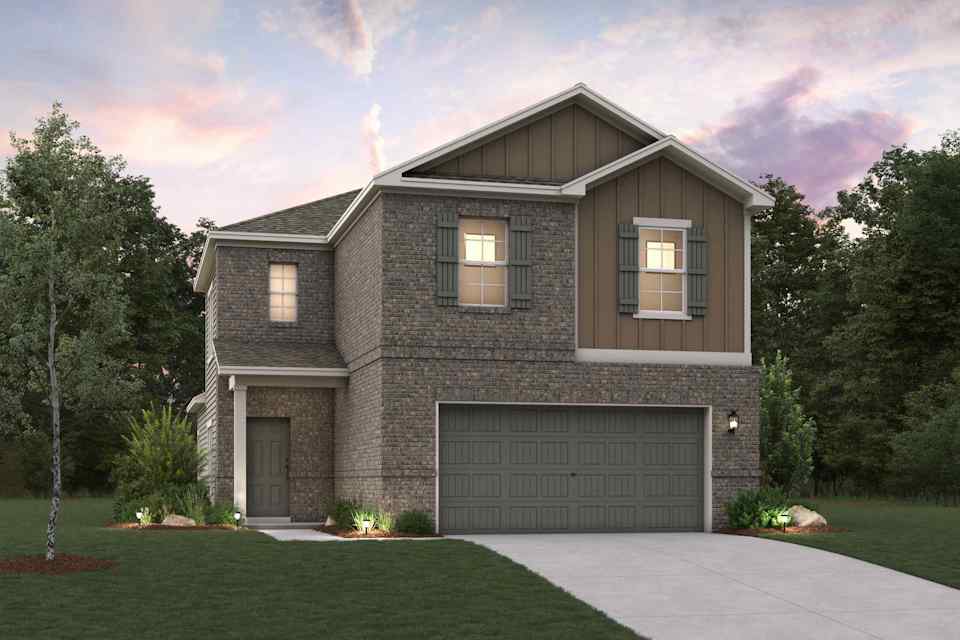 A house with a garage.