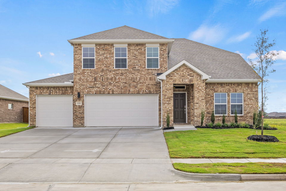 A large brick house.