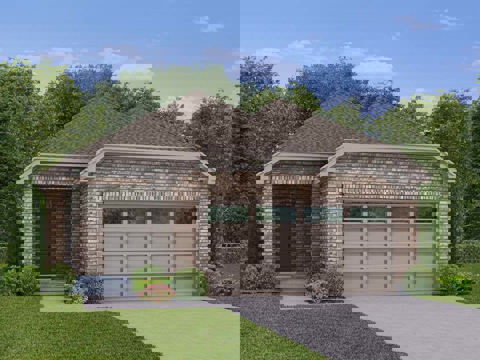 A house with a garage.