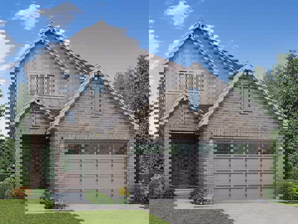 A house with a garage.