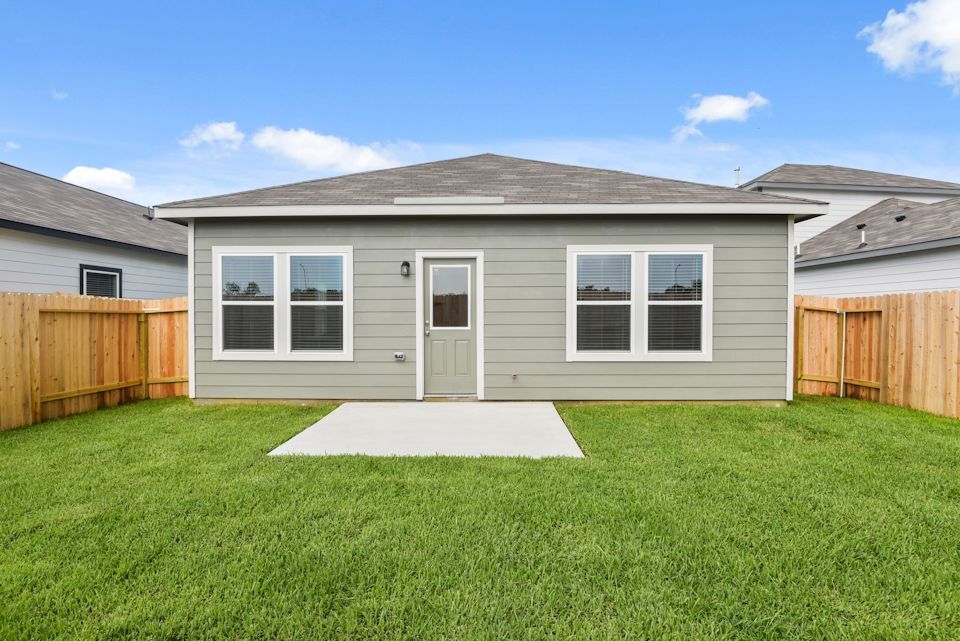 A house with a yard.