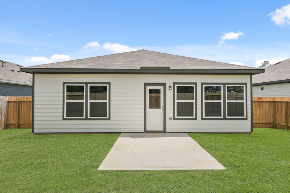 A house with a large yard.