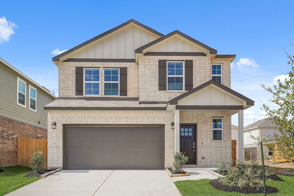 A house with a garage.