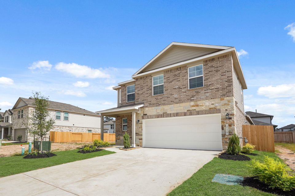 A house with a garage.