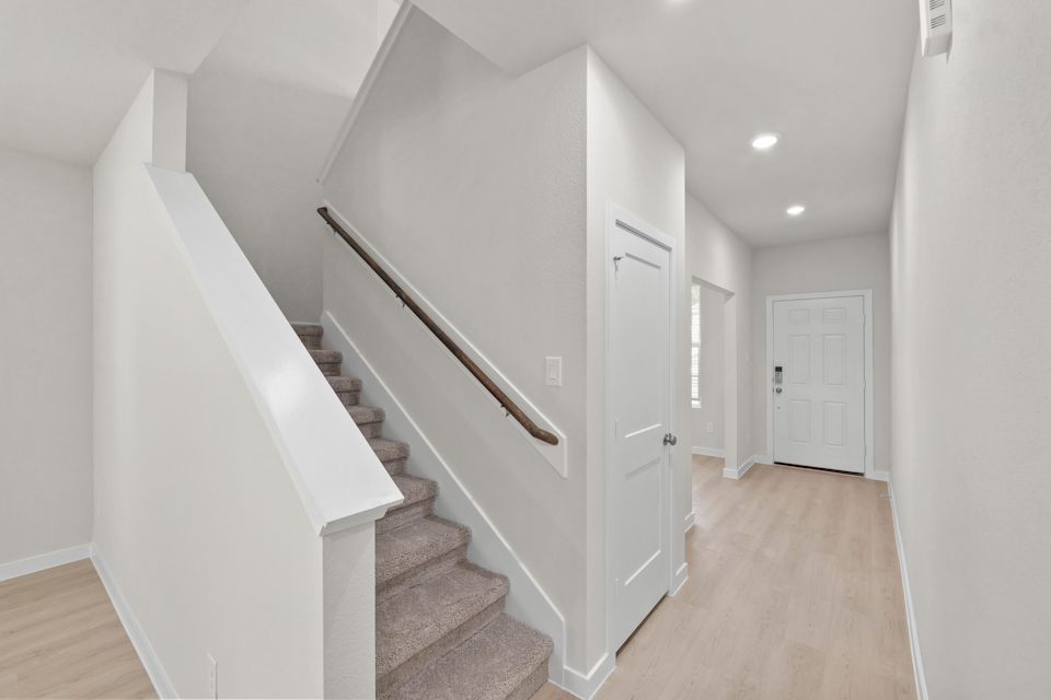 A staircase in a house.