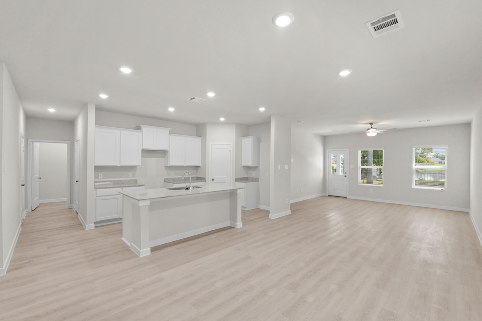 A large empty kitchen.