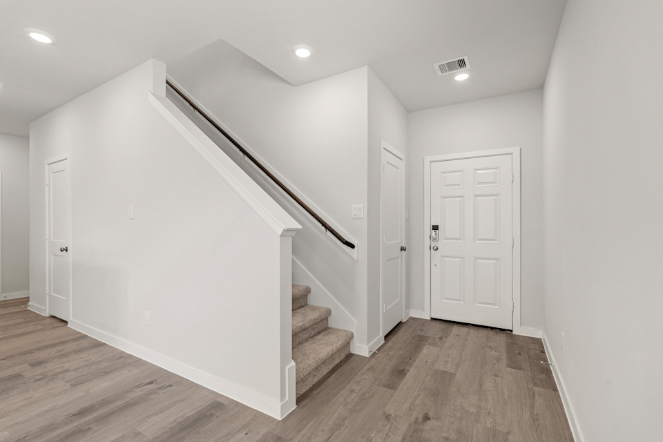 A staircase in a house.