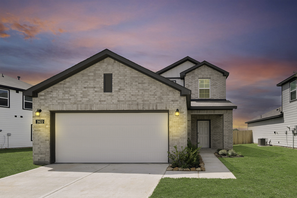 A house with a garage.