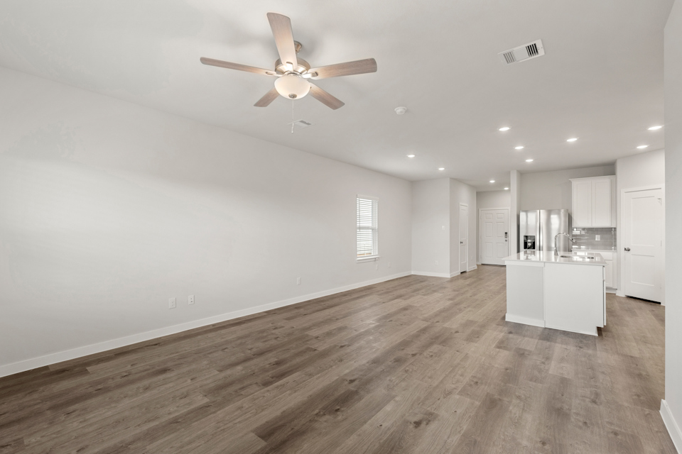 A large empty kitchen.