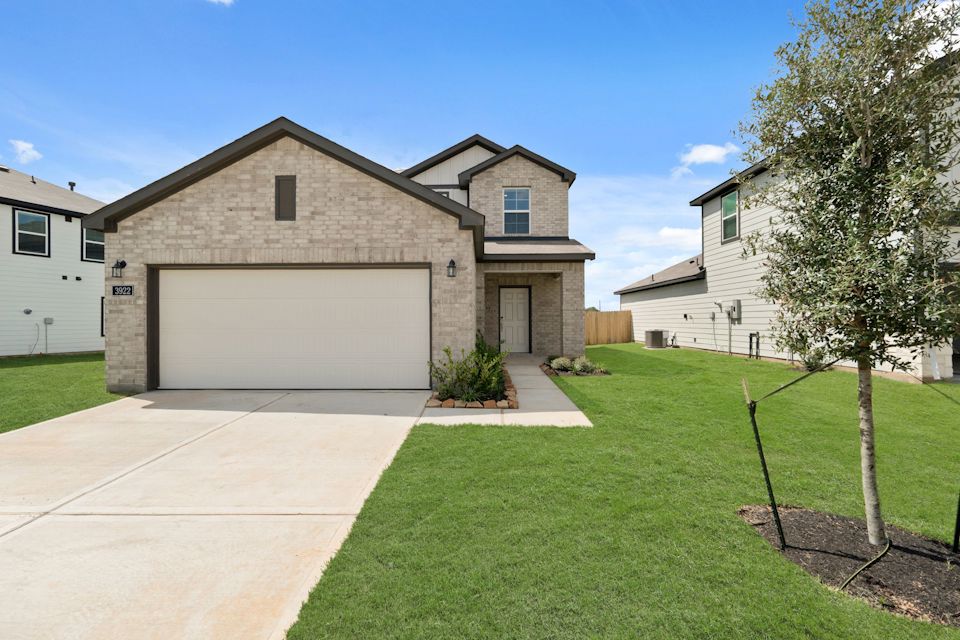 A house with a garage.